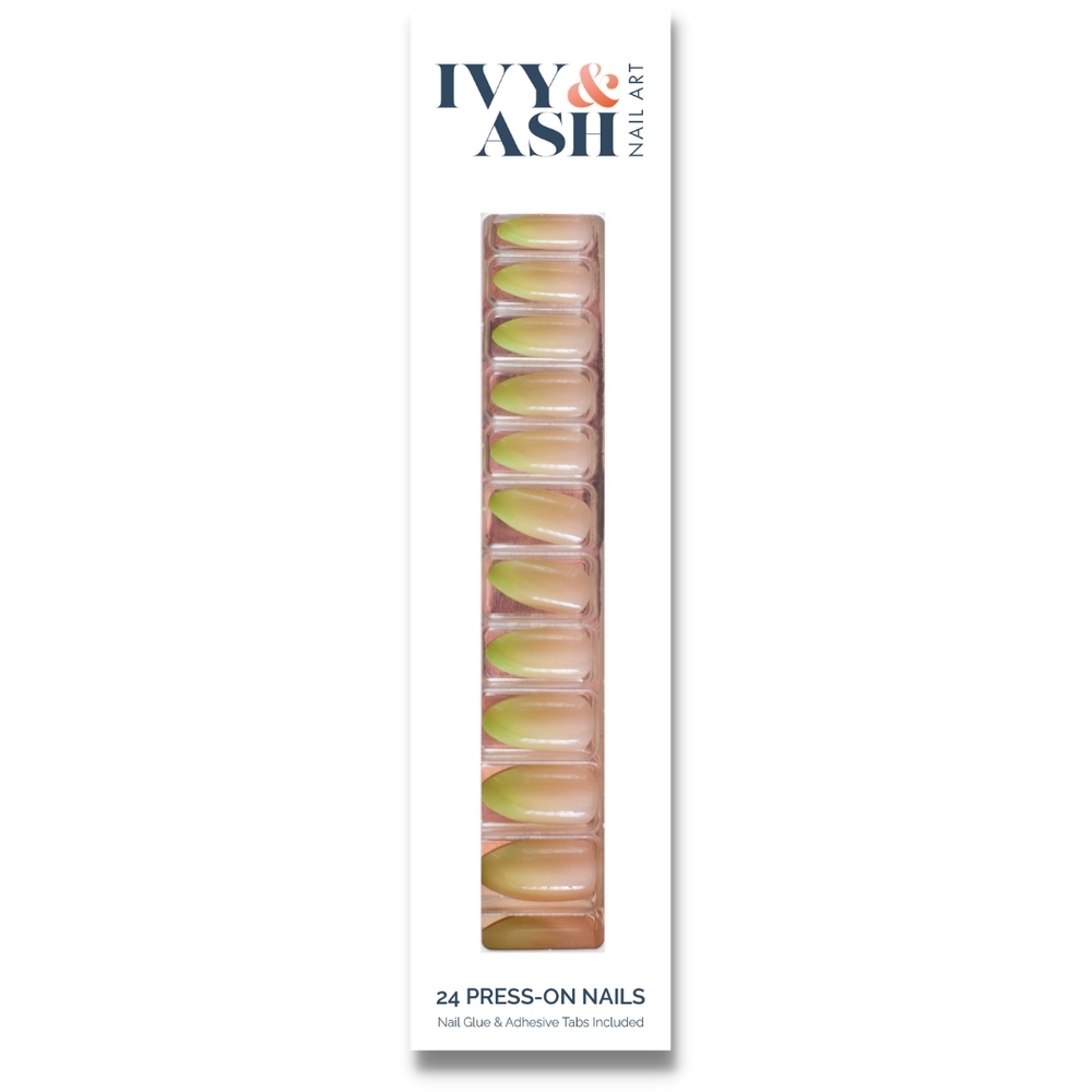 Ivy & Ash Lime Fade Press On Nail Set New 24 Press Ons!